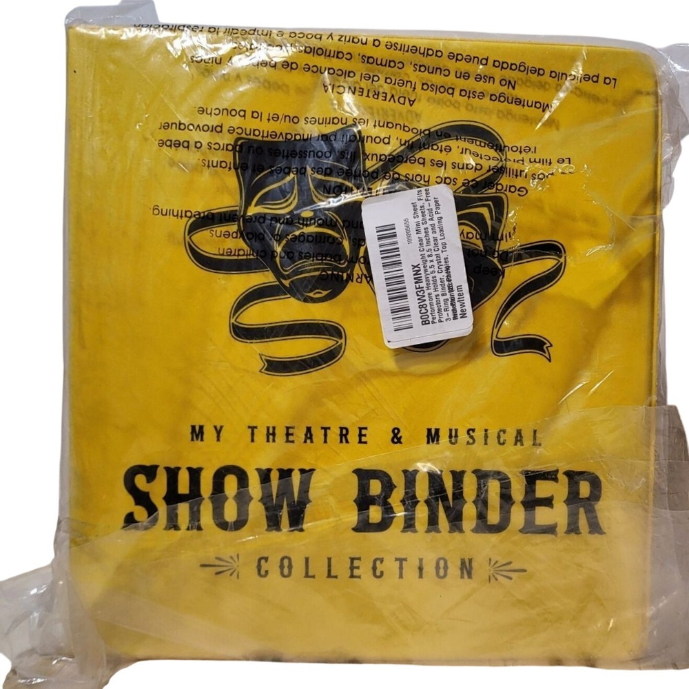Ring Binder Depot Yellow Theater Showbill Binder Open Box Unused 5.5 x 8.5